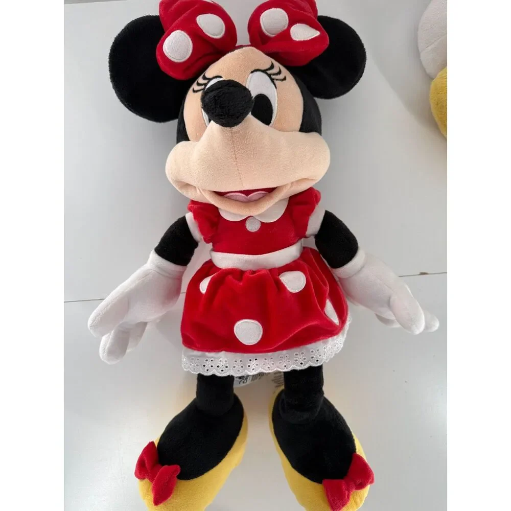 Disney Mickey Minnie Mouse Plush Set 2 Stuffed Toys Disney Store - Picture 4 of 11